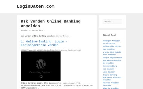 Ksk Verden Online Banking | Online-Banking: Login ...