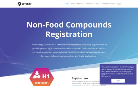 2Probity | Foodchem Registration