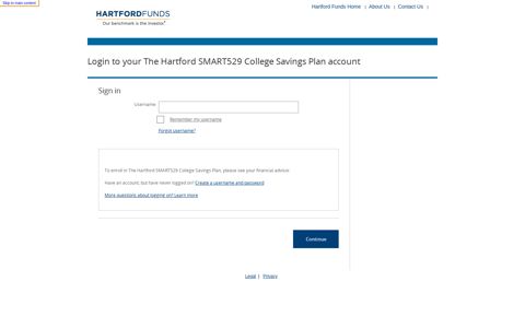 Login to your The Hartford SMART529 College Savings Plan ...