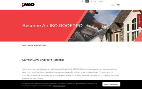 ROOFPRO Contractor Loyalty Rewards Program - IKO Roofing