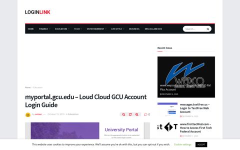 myportal.gcu.edu - Loud Cloud GCU Account Login Guide ...