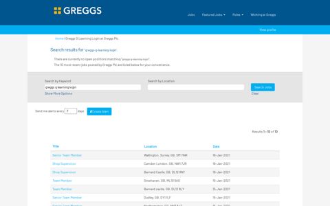 Greggs G Learning Login - Greggs Plc Jobs