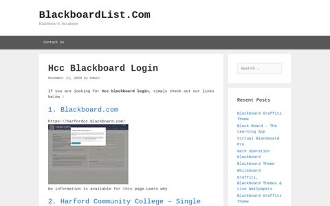 Hcc Blackboard Login - BlackboardList.Com
