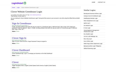 Clover Website Greenhouse Login Sign In Greenhouse - https ...