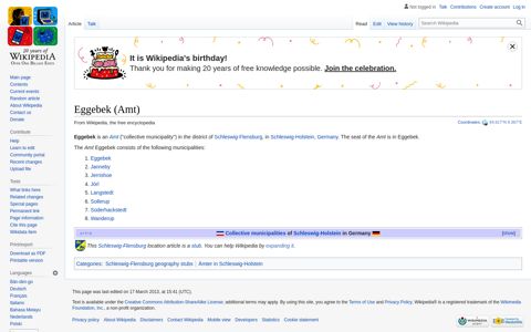 Eggebek (Amt) - Wikipedia