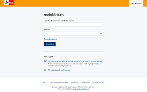 meinklett.ch - Klett und Balmer Verlag