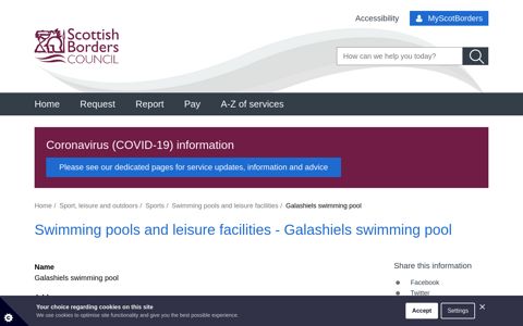 Galashiels swimming pool - Scottish Borders Council