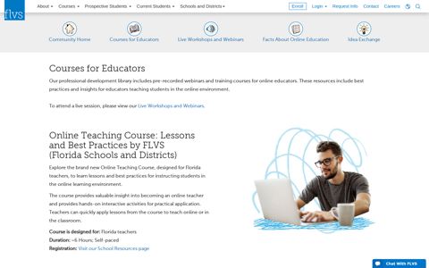 Courses for Educators - FLVS Online Learning Community