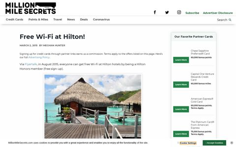 Free Wi-Fi at Hilton! | Million Mile Secrets