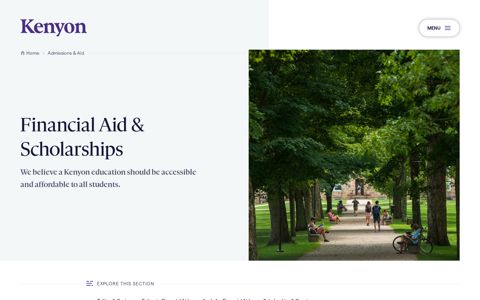 Financial Aid & Scholarships | Kenyon College