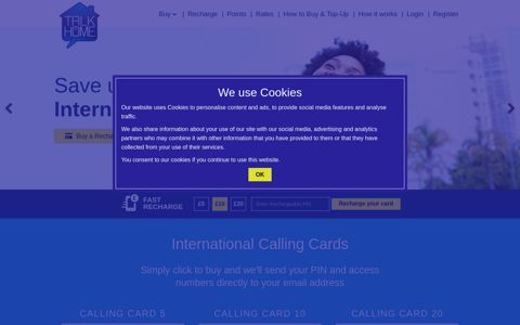 Talk Home | Calling Cards