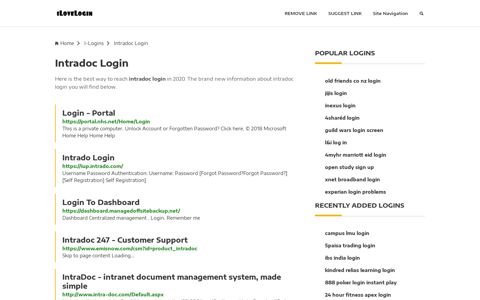 Intradoc Login ❤️ One Click Access - iLoveLogin