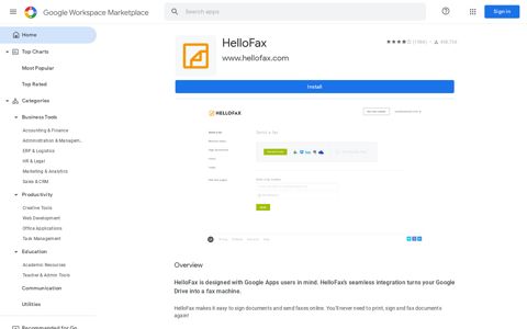 HelloFax - Google Workspace Marketplace