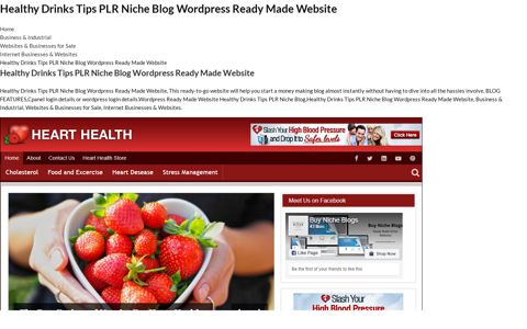 Healthy Drinks Tips PLR Niche Blog Wordpress Ready Made Website