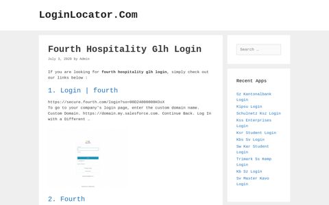 Fourth Hospitality Glh Login - LoginLocator.Com