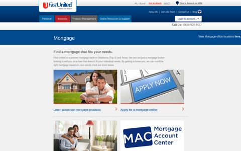 Mortgage Products and Services :: First United Bank