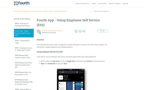 Fourth App - Using Employee Self Service (ESS) – Fourth ...