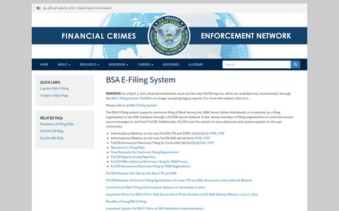BSA E-Filing System | FinCEN.gov