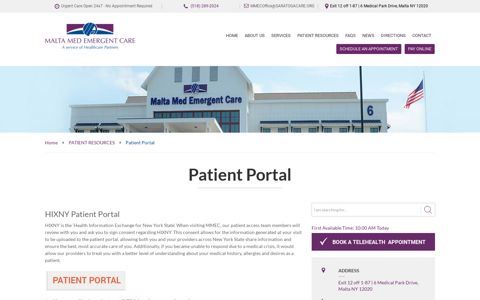 Patient Portal - Malta Med Emergent Care