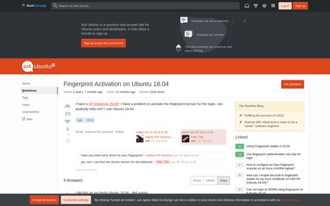 login - Fingerprint Activation on Ubuntu 18.04 - Ask Ubuntu