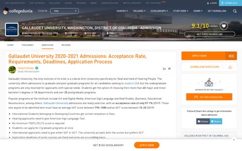 Gallaudet University 2020-2021 Admissions: Acceptance Rate ...