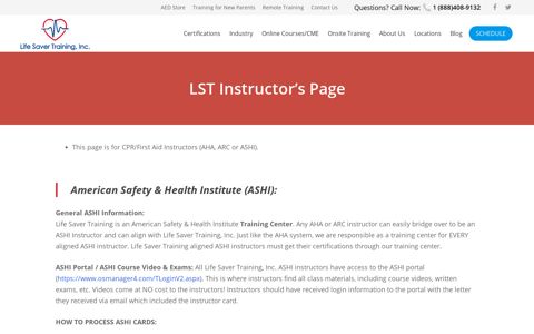 LST Instructor's Page | Life Saver Training - CPR AED First Aid ...