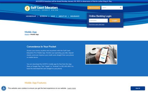 Mobile App • Gulf ... - Gulf Coast Educators Federal Credit Union