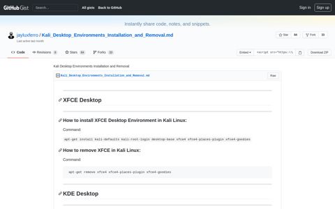 Kali Desktop Environments Installation and Removal · GitHub