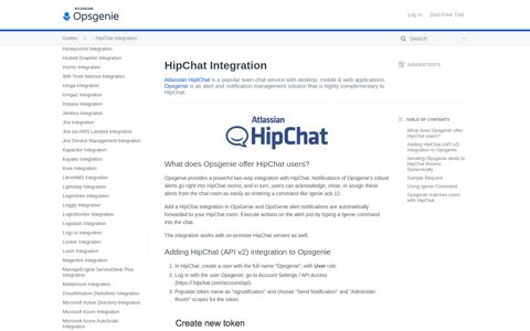 HipChat Integration - Opsgenie Docs