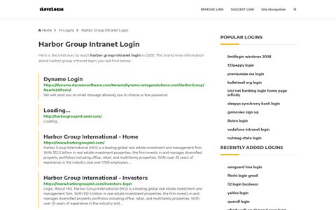 Harbor Group Intranet Login ❤️ One Click Access - iLoveLogin