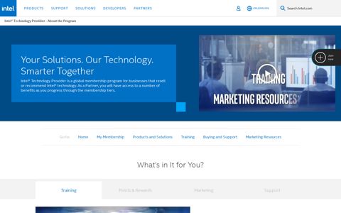 Intel® Technology Provider - About the Program