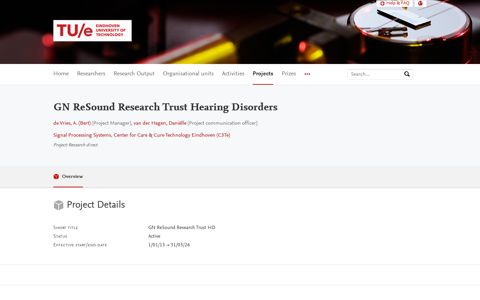 GN ReSound Research Trust Hearing Disorders — Eindhoven ...