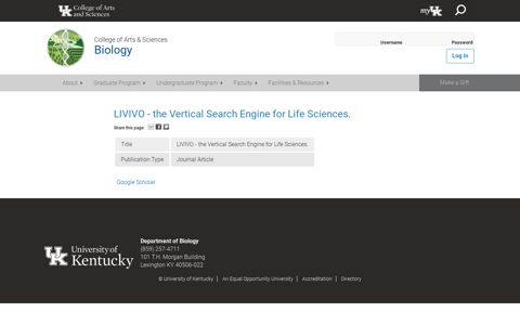 LIVIVO - the Vertical Search Engine for Life Sciences. | Biology