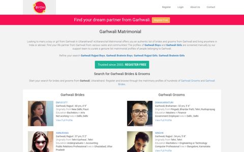 Garhwali Matrimonial - Garhwali Brides & Grooms ...