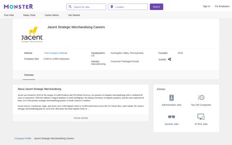 Jacent Strategic Merchandising Careers | Monster.com
