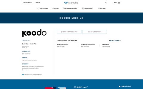 Koodo Mobile | CF Markville - Cadillac Fairview