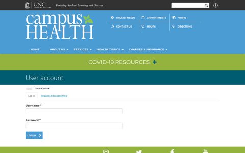 User account | Campus Health