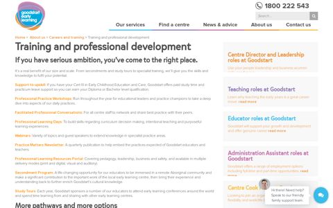 Training and professional development | Goodstart