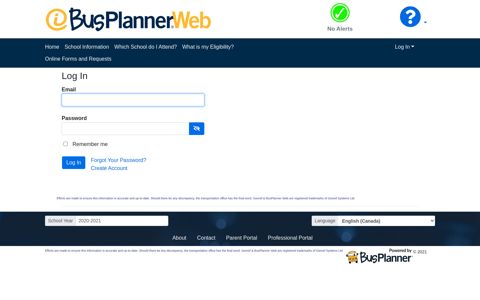 Log In - BusPlanner Web - BusPlanner Web
