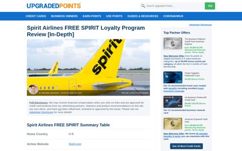 Spirit Airlines FREE SPIRIT Loyalty Program [2020 Update]