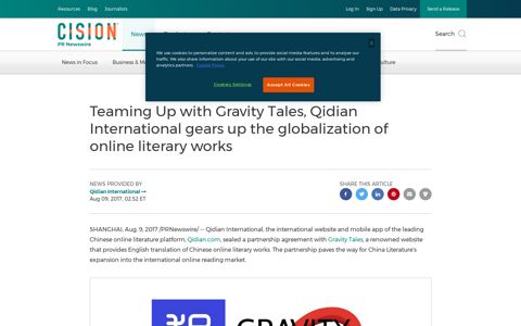 Teaming Up with Gravity Tales, Qidian International gears up ...