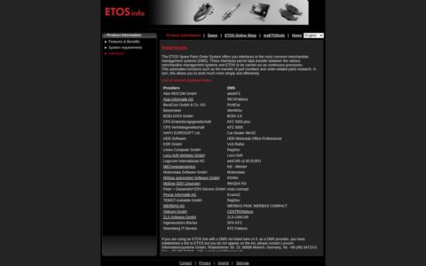 Spare parts order system for OEM parts - ETOSinfo