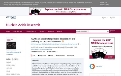 KAAS: an automatic genome annotation and pathway ...