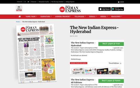 The New Indian Express-Hyderabad | epaper Online