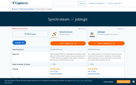 Synchroteam vs Joblogic - 2020 Feature and Pricing ...