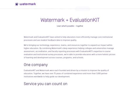 Watermark + EvaluationKIT | Watermark