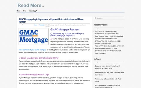 GMAC Mortgage Login My Account - Payment History ...