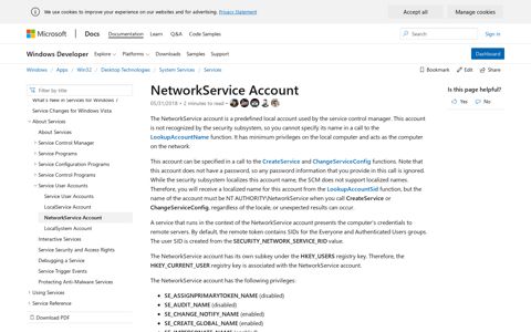 NetworkService Account - Win32 apps | Microsoft Docs