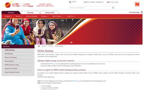 Process to register for IPPB's mobile banking - India Post ...