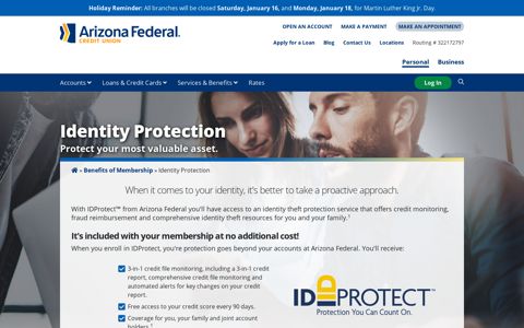 Identity Protection | Arizona Federal Credit Union